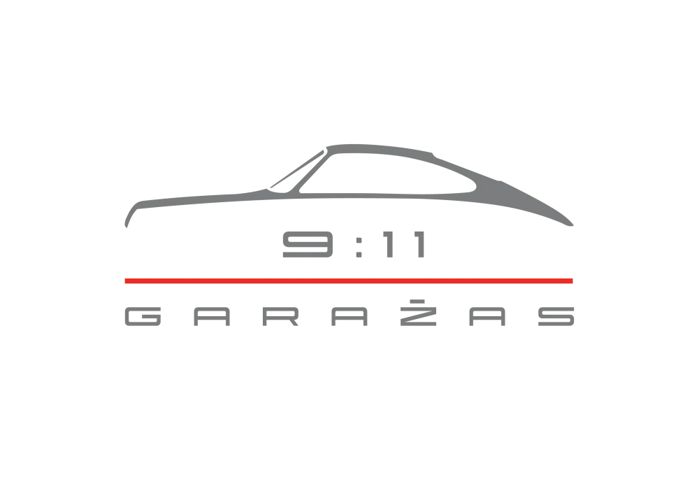 Porsche garažas 911 logotipas