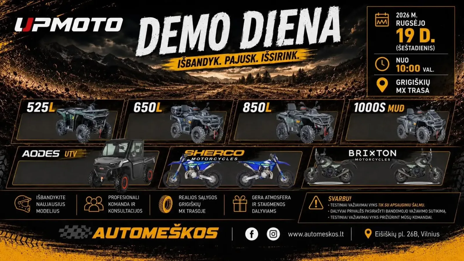 UPMOTO quadricycle Demo Day