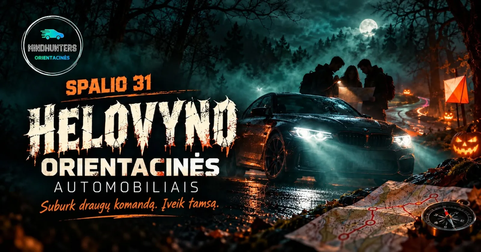MindHunters Halloween Car Orienteering – Šiauliai 2026