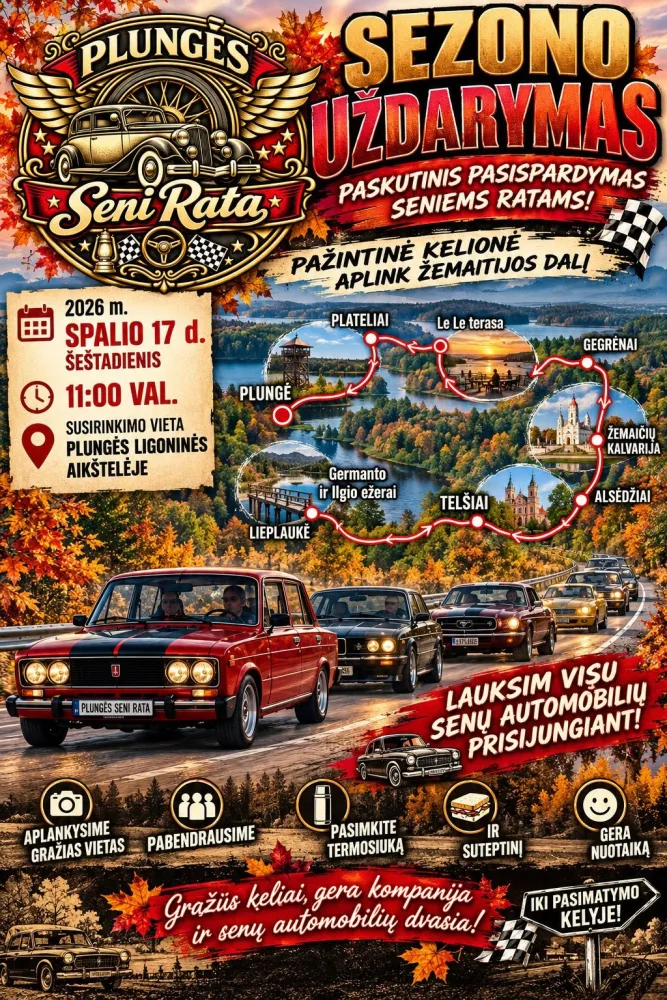 Plungės Seni Rata – Classic Car Season Closing 2026