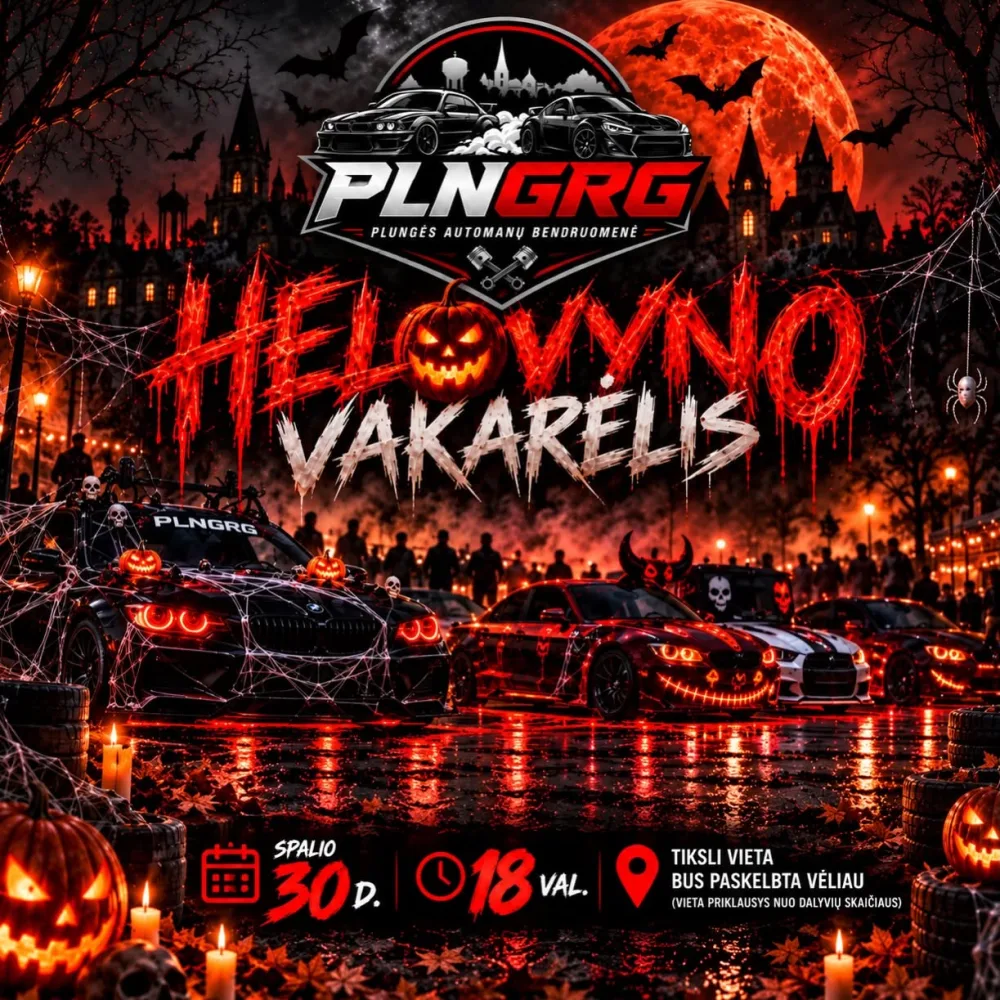 PLNGRG Helovīna auto tikšanās 2026