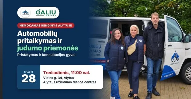 Automobilių pritaikymo ir judumo priemonių demonstracija Alytuje
