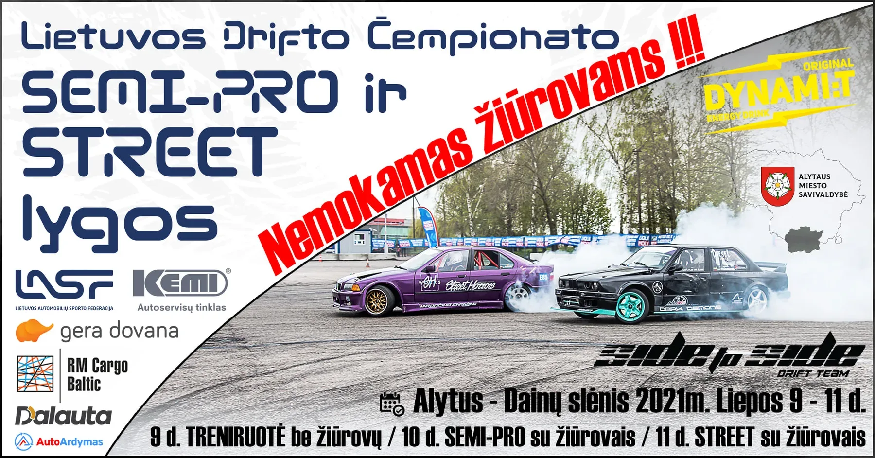 2021 m. Lietuvos Drifto Čempionato SEMI-PRO ir STREET lygos III etapai
