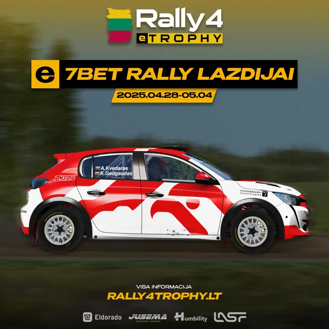 2025 m. Lietuvos „Rally4 eTrophy“ virtualaus ralio Čempionato I etapas